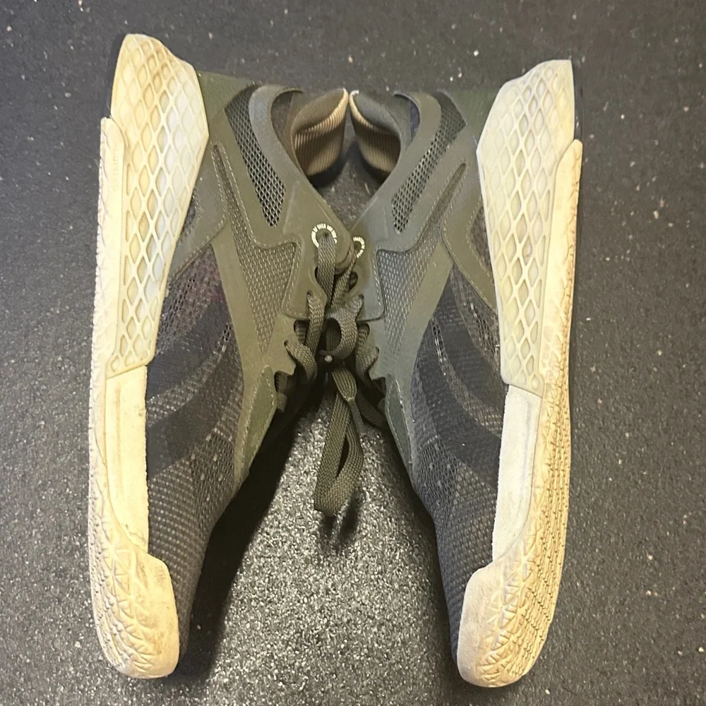 Reebok Nano X Dark Green and Cream Sneakers
